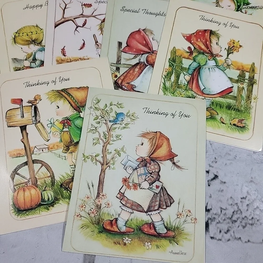 Vtg Anneliese Little Helpers Little Children Greeting Cards Lot Of 11 Assorted
